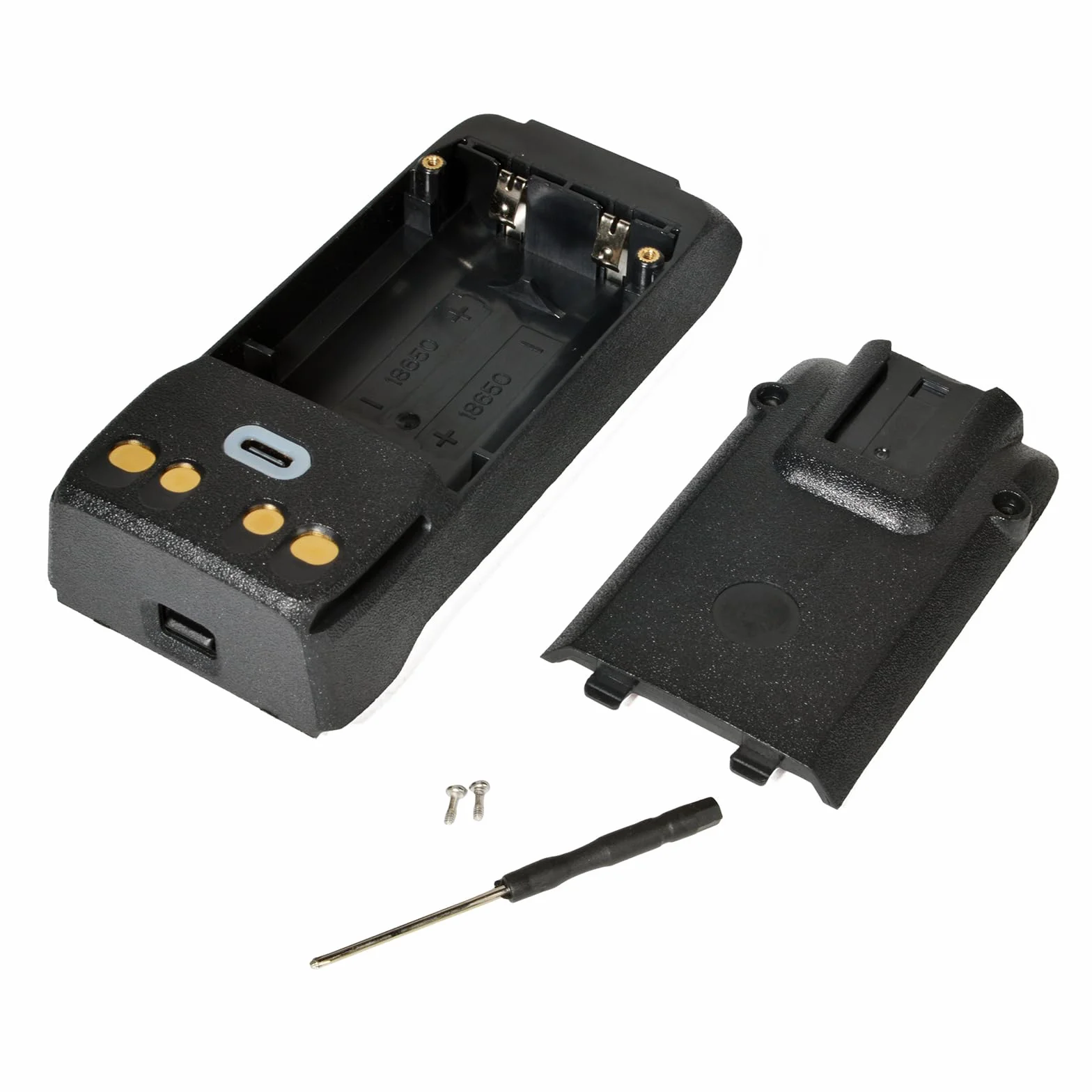 Batteria Ricaricabile PMNN4808A per Motorola R7 R7A, 18650 Piatte Nero