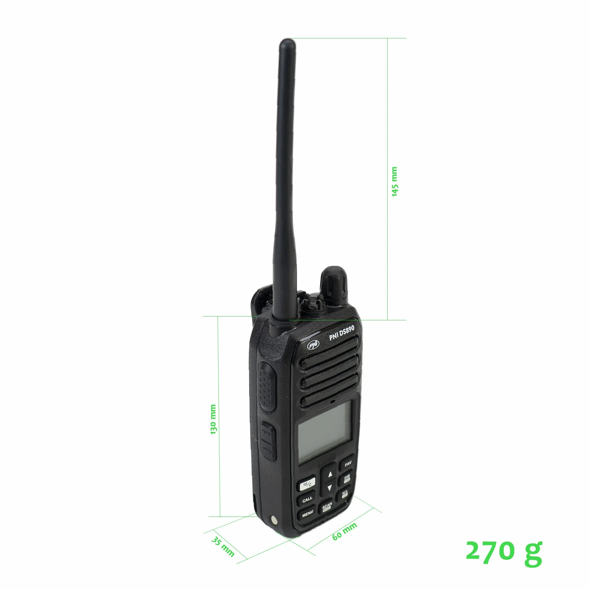 PNI DS890 Trasmettitore portatile 88 canali 10 canali meteorologici IP67 1800 mAh