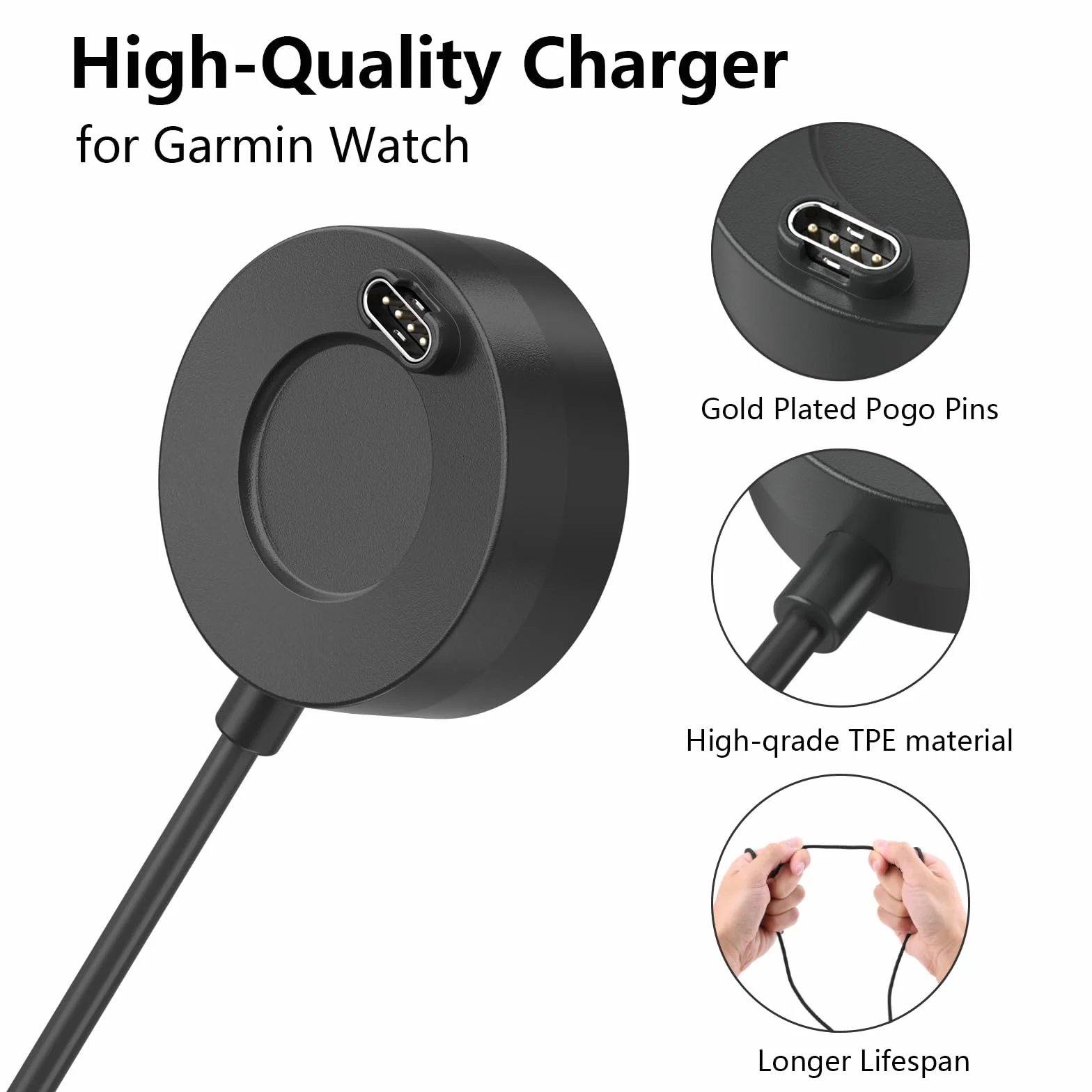 Caricatore per Garmin Instinct 2 Solar/Instinct 2 Cavo USB C Veloce Portatile