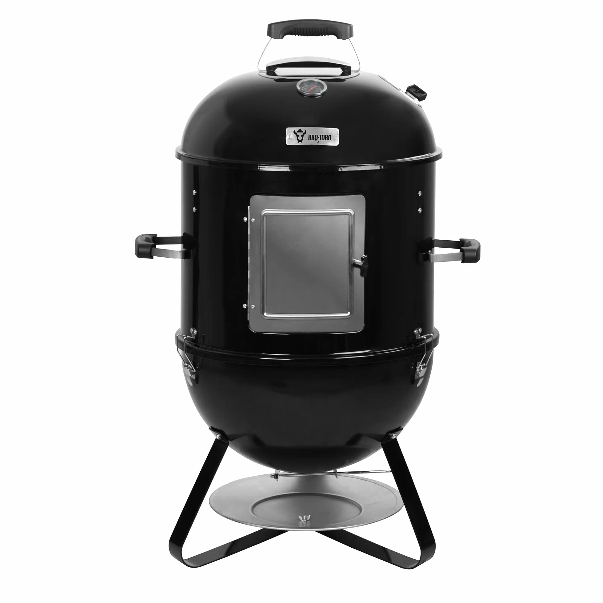 BBQ-Toro 3 in 1 barile per affumicatura Ø 47 cm | barile per barbecue, griglia a carbonella, ciotola per fuoco | smoker con termometro | griglia da giardino, smoker, forno per affumicatura