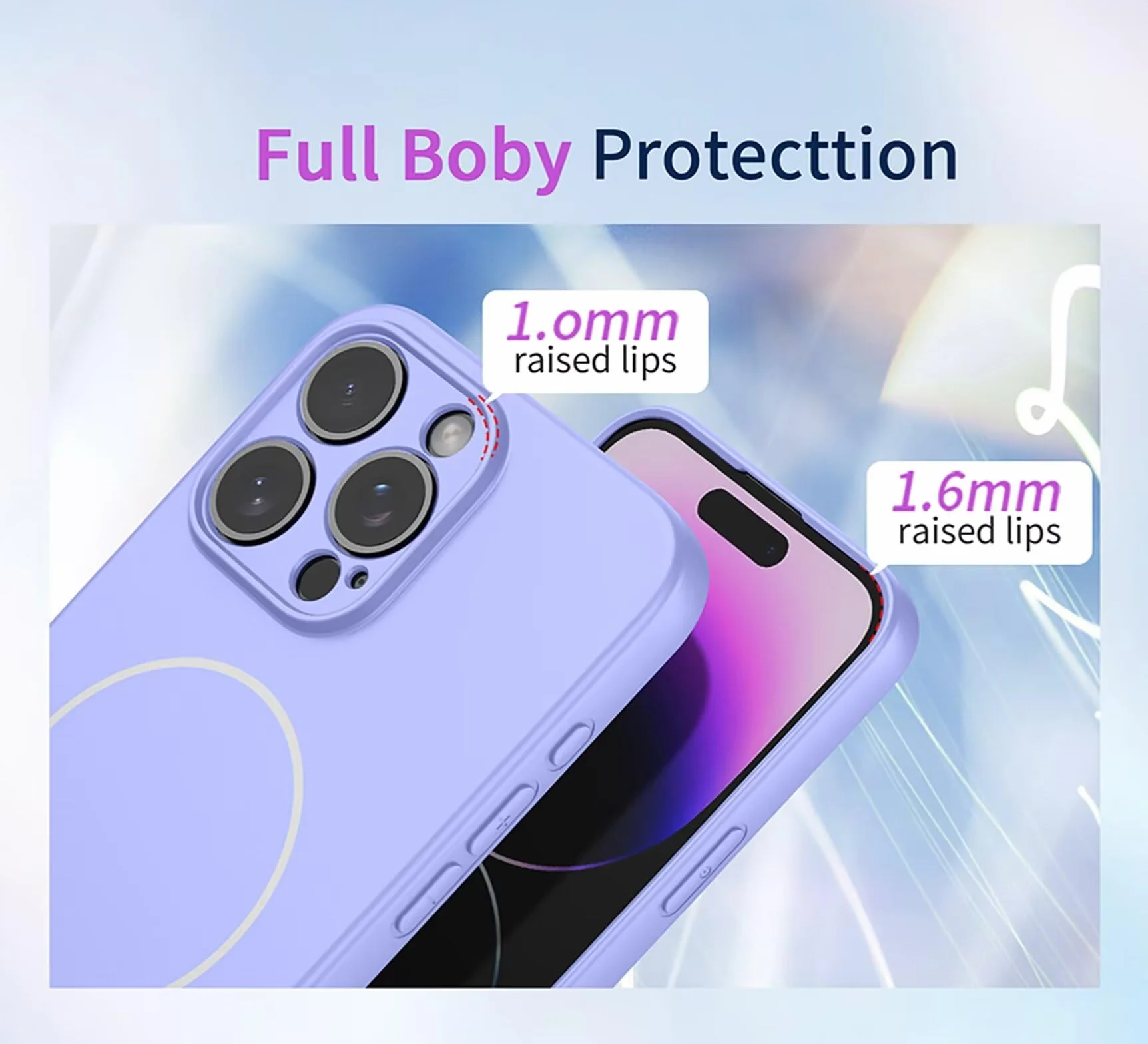 ILING Cover per HONOR 400 Lite 5G, Custodia in Silicone TPU Morbido Antiurto Opaco Porpora