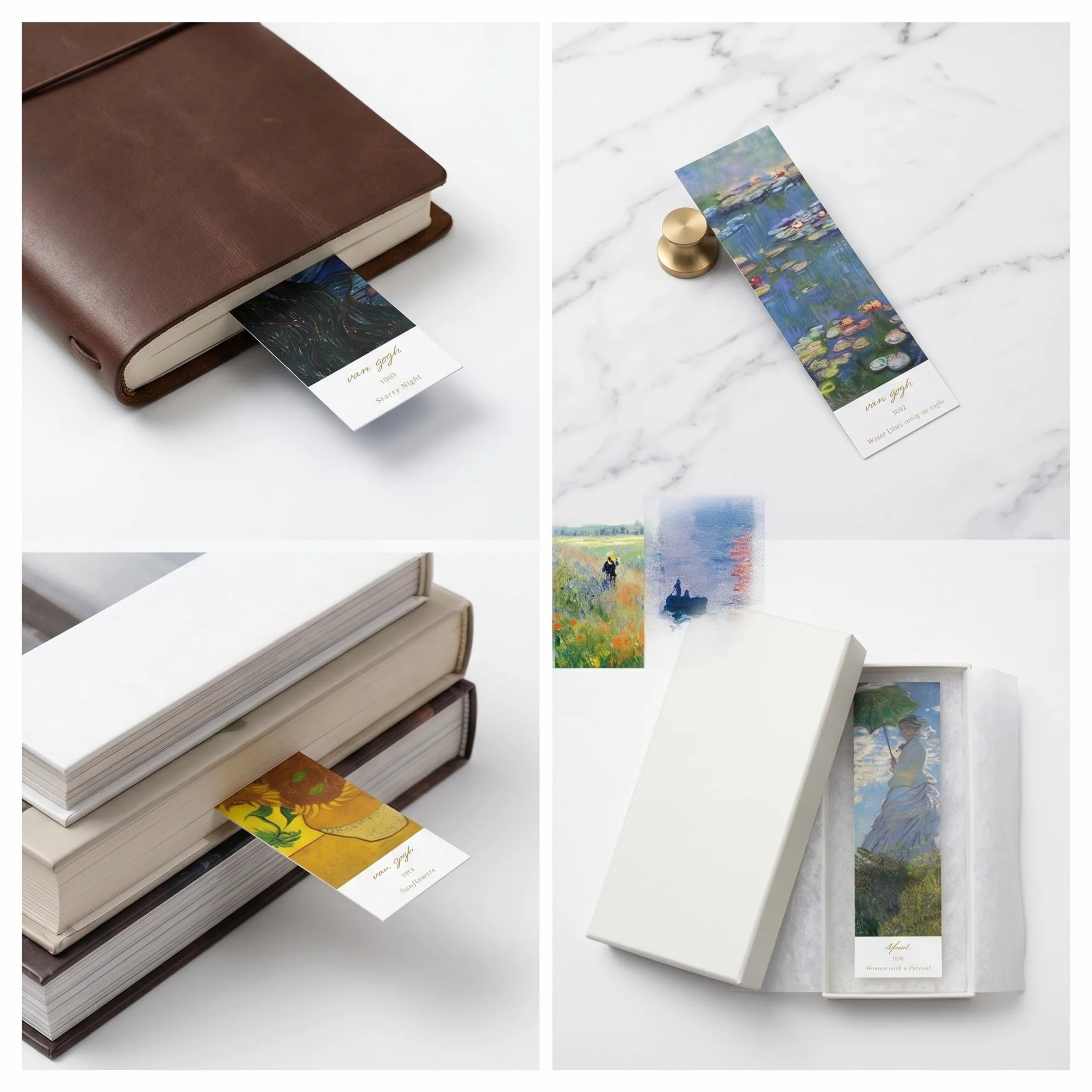 Van Gogh Cartoline Motivazionali Artistiche 30 Pezzi con 10 Luminescenti Pittura a Olio Stile Vintage