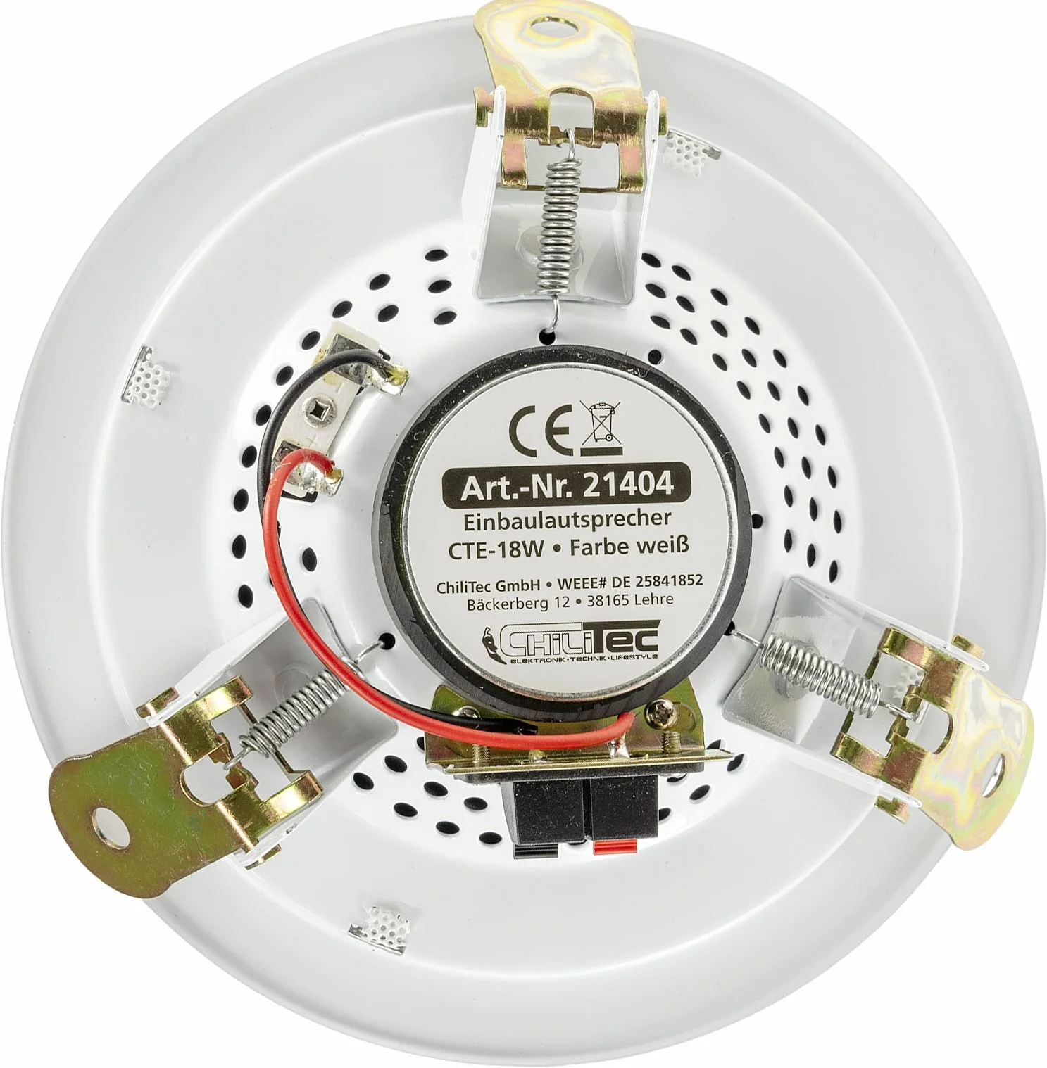 ChiliTec Altoparlante da incasso rotondo 179 mm 80 Watt bianco