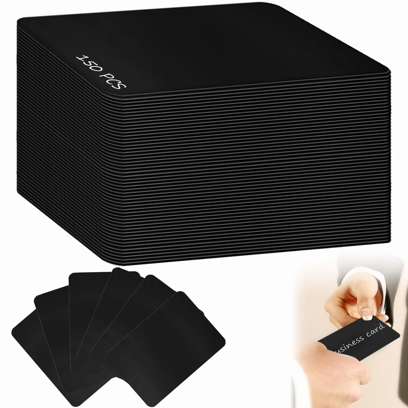 Biglietti da visita in metallo 150 pz 86 x 54 x 0,21 mm alluminio incisione laser