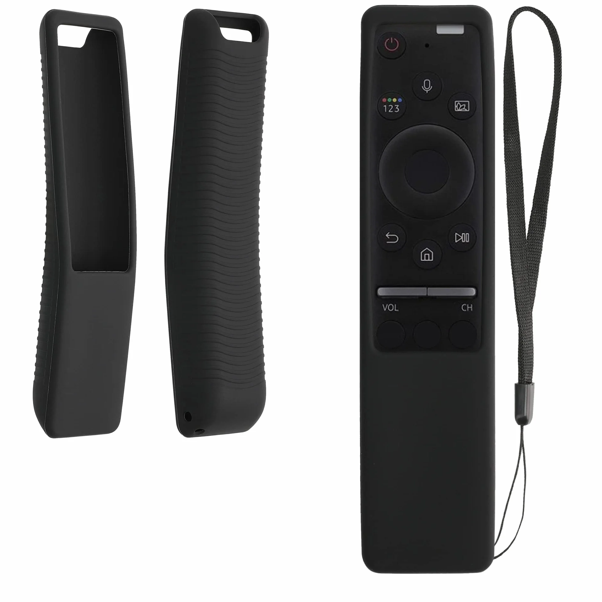 Custodia Silicone Telecomando Samsung BN59-01274A BN59-01330B Cover Antiscivolo Nero