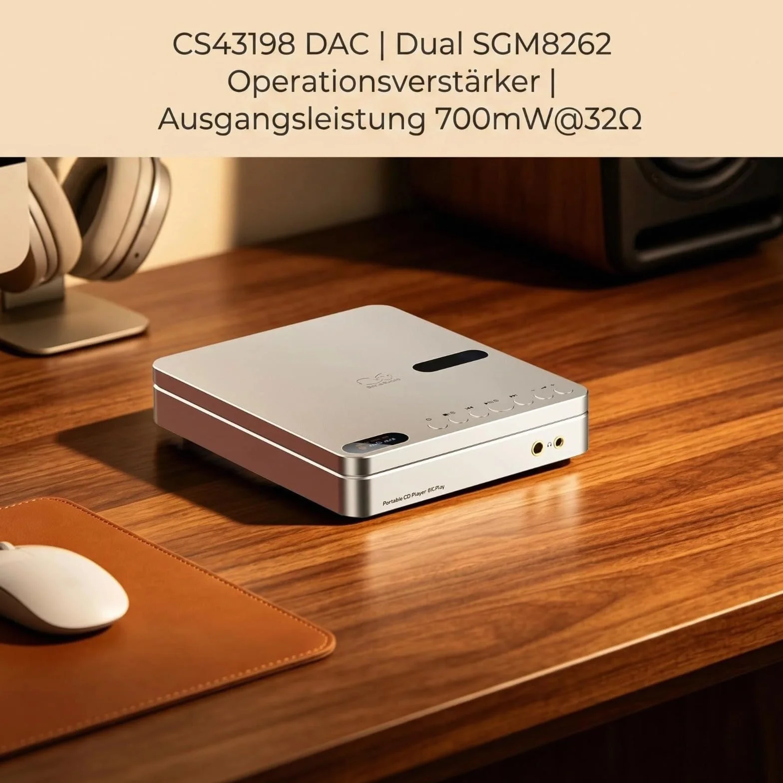 Shanling EC Play lettore CD portatile DAC CS43198 Bluetooth 6.0 3450 mAh 12 ore uscita cuffie 3,5 mm