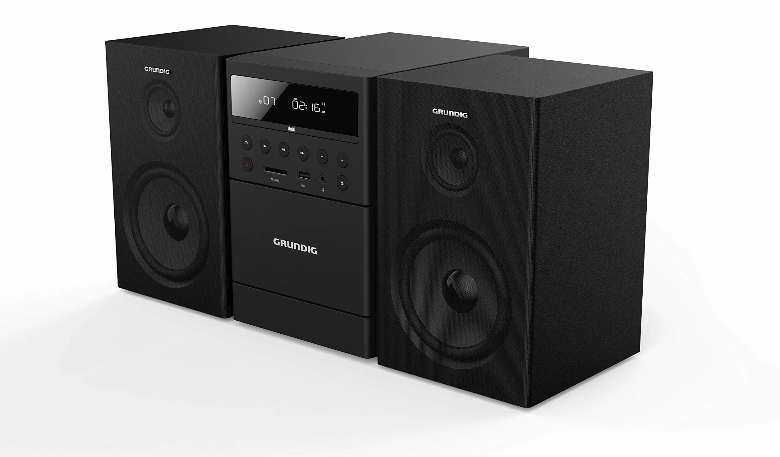 GRUNDIG Microsistema MS 300 Design Bluetooth MP3 USB Nero