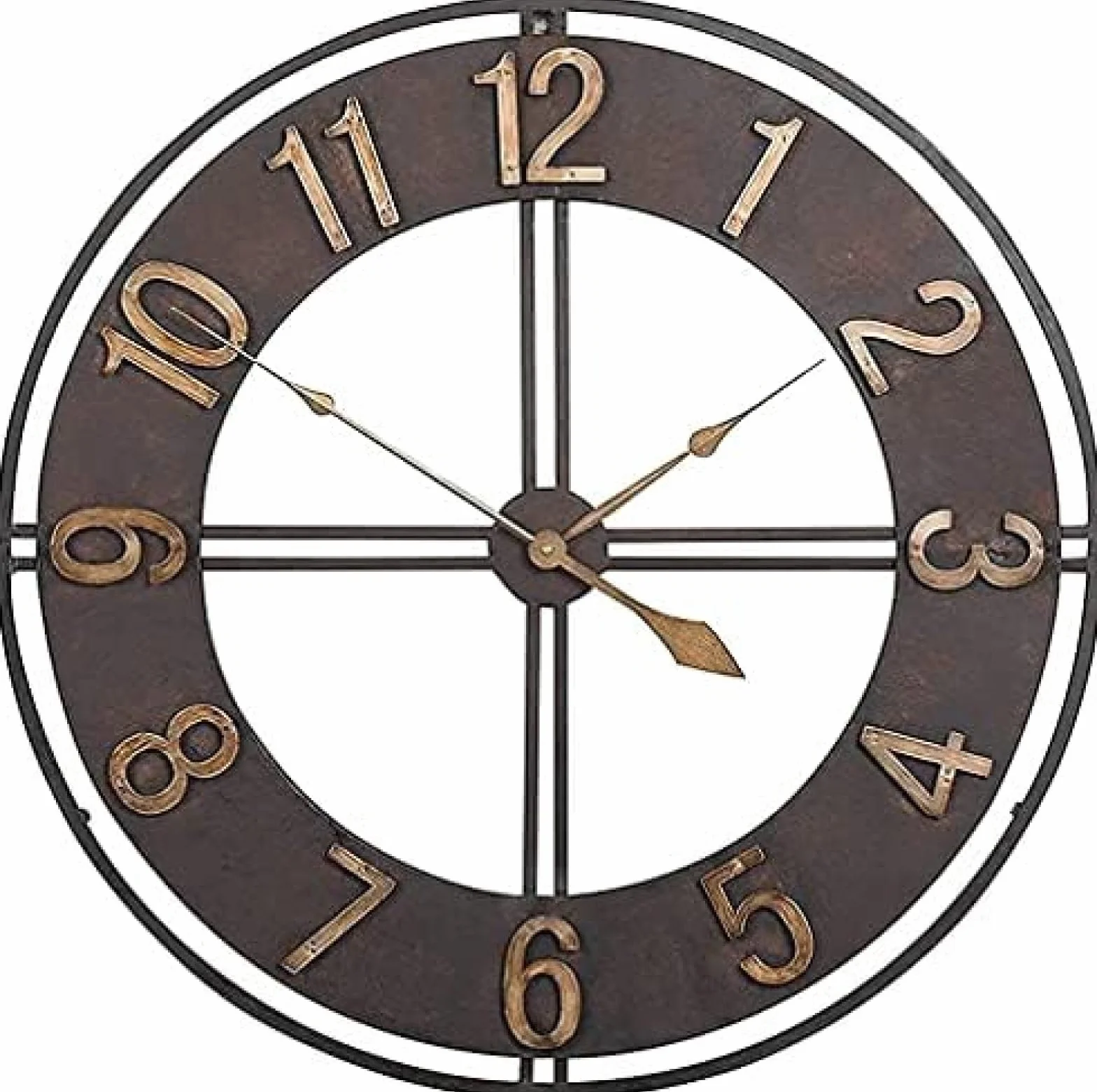 Orologio da Parete da Giardino Grande da 60 Cm, Orologio da Giardino con Quadrante Aperto, Orologio da Esterno Impermeabile in Metallo, per Interni Ed Esterni, per Soggiorno, Orologio Gigante Mode