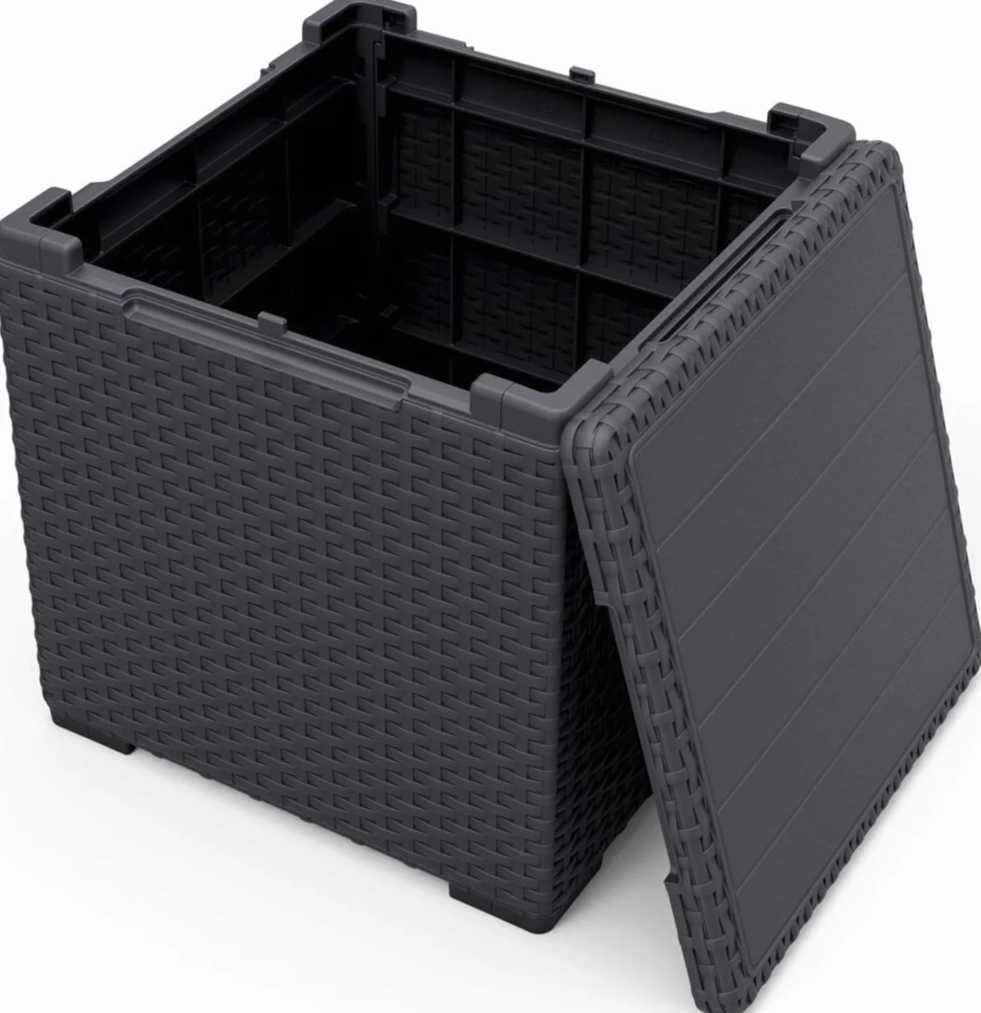Keter Vigo Tavolino Portaoggetti da Giardino 37x37x37cm Grafite