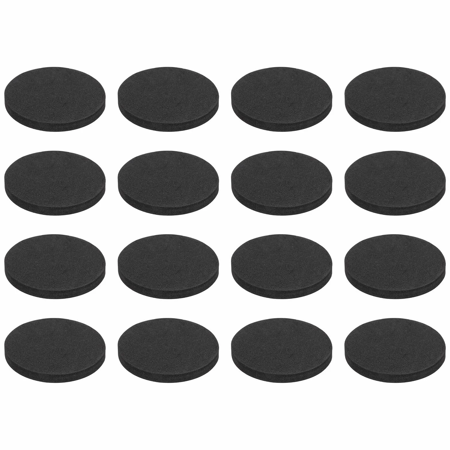 QUARKZMAN 16 Pezzi Piedini Isolanti per Altoparlanti 50mmx5mm Base Antiscivolo Schiuma Assorbimento Urto Nero