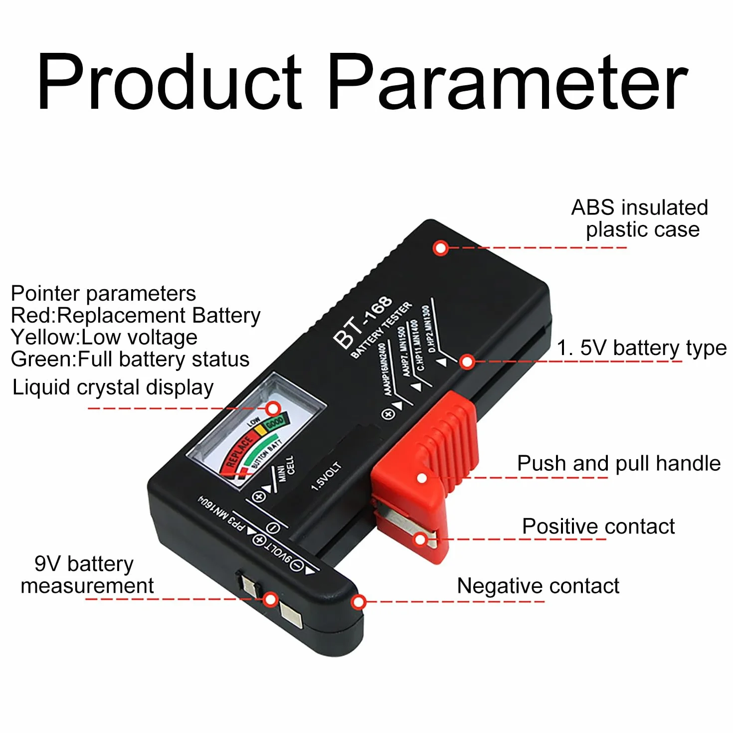 Tester Batteria Universale AA AAA C D 9V 1.5V Misuratore