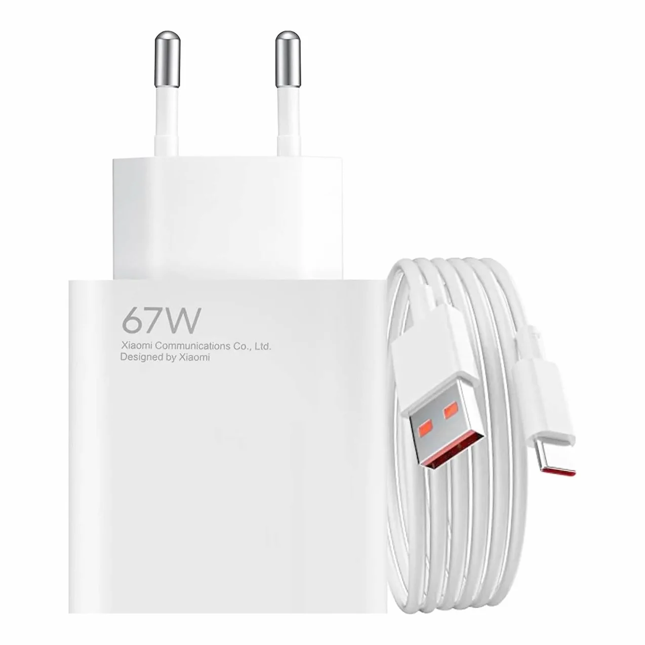 Xiaomi Caricabatterie 67W Originale, Alimentatore Turbo Charge USB-A USB-C, Ricarica Rapida per Xiaomi 13/12/11, Redmi Note 11/12 Pro, POCO F5/X5, Bianco