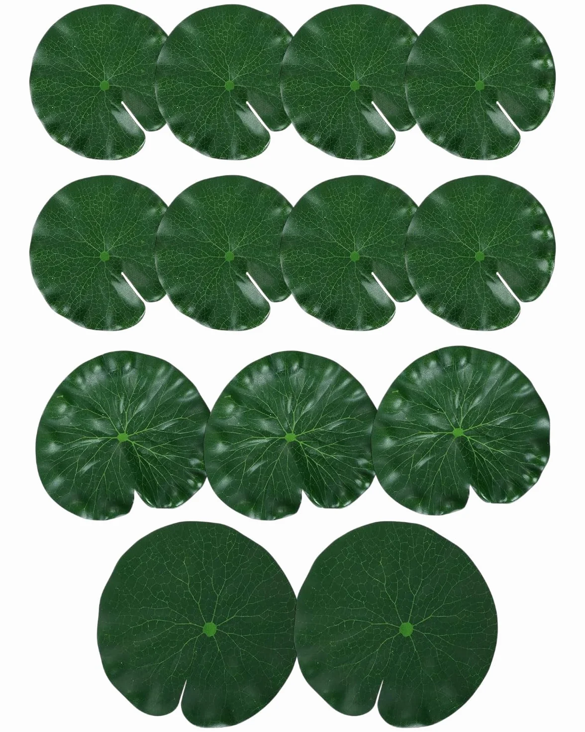 Foglie di loto artificiali, 13 pezzi di ninfee galleggianti, in schiuma, realistiche, per casa, giardino, laghetti, piscine, acquari, acquari, decorazioni paesaggistiche
