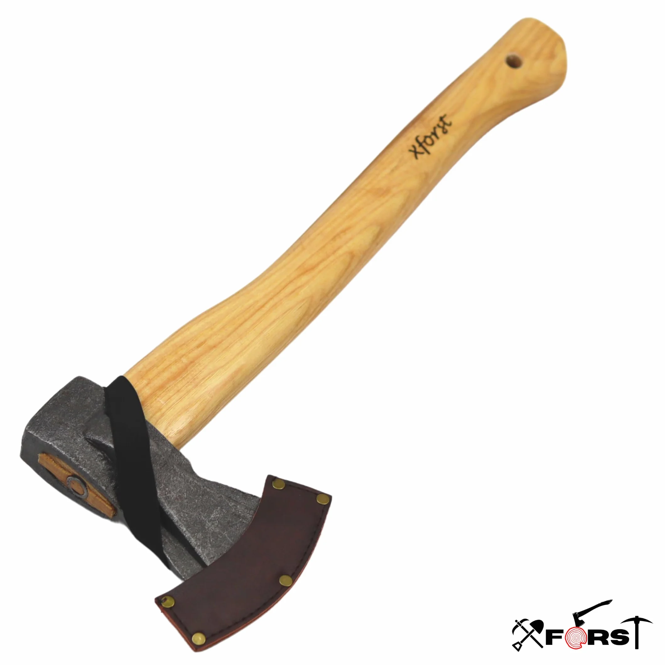 Ascia Xforst X-AG2 accetta in acciaio al carbonio forgiato da spacco forestale manico legno frassino 45 cm 1,3 kg