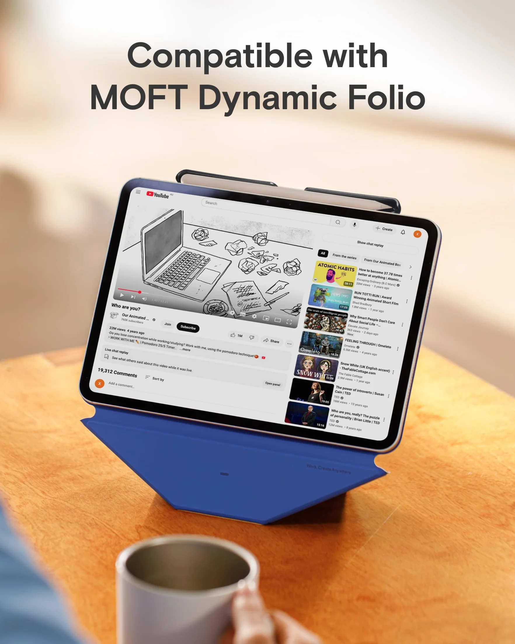 MOFT Porta-Penna custodia USB-C compatibile Apple Pencil Pro 2ª generazione Apple Smart Folio Magic Keyboard