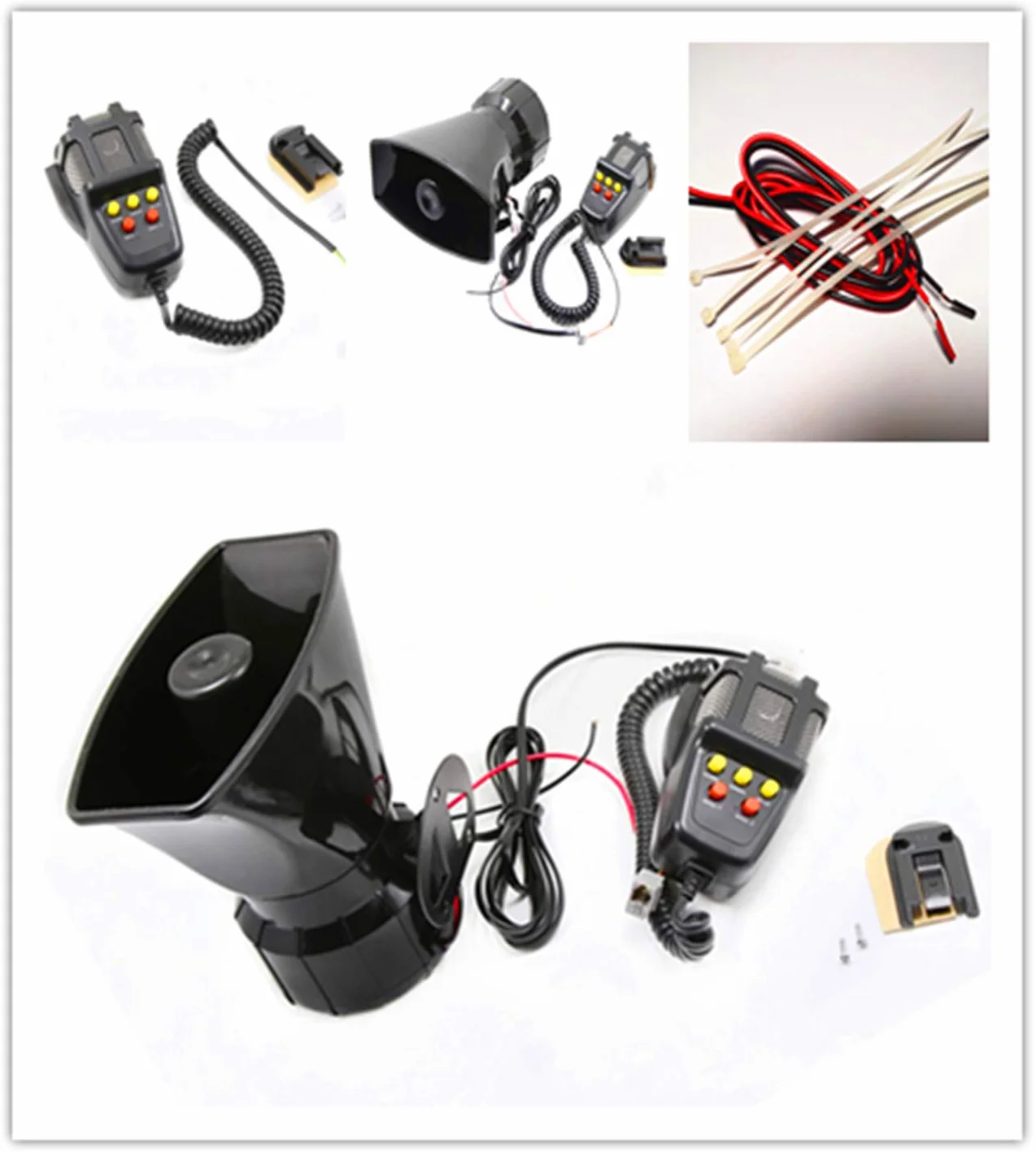 Avvisatore acustico per auto Megafono 130DB Altoparlante Sirena 12V Car Truck Barca SUV