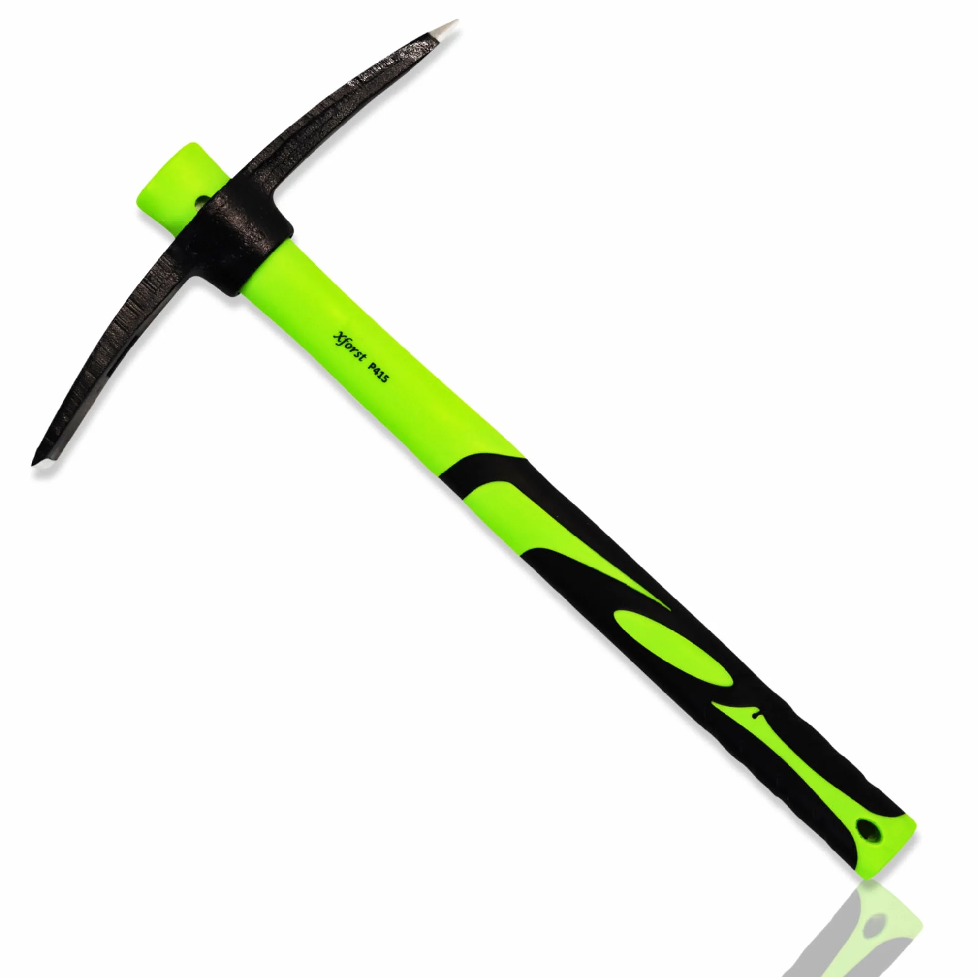 Xforst Mini Piccone 2 in 1 da Giardino 40 cm – Punta e Zappa, Manico in Fibra di Vetro e Testa in Acciaio al Carbonio Forgiato HRC45 – per Giardinaggio, Orto, Campeggio e Outdoor – X-PF40N