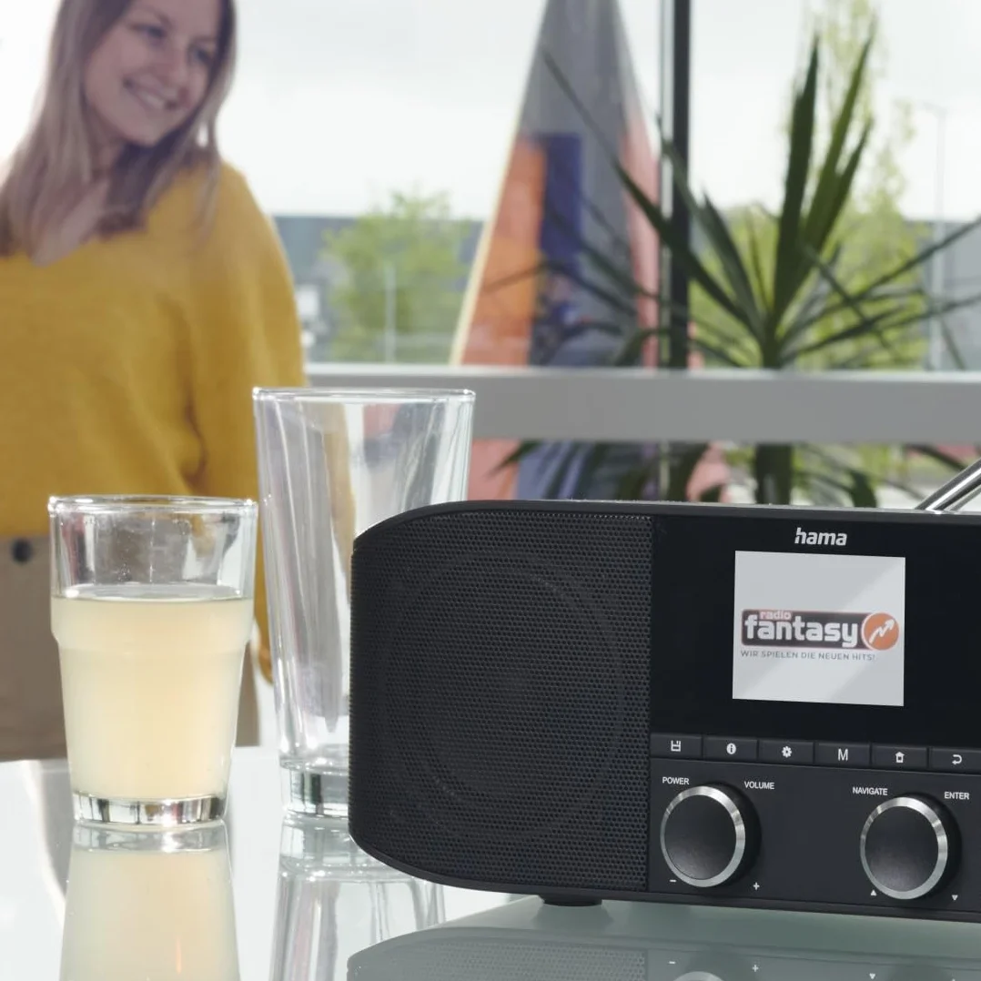 Hama Radio Internet WLAN DAB+ Bluetooth Sveglia Aux 3,5 mm FM Nero