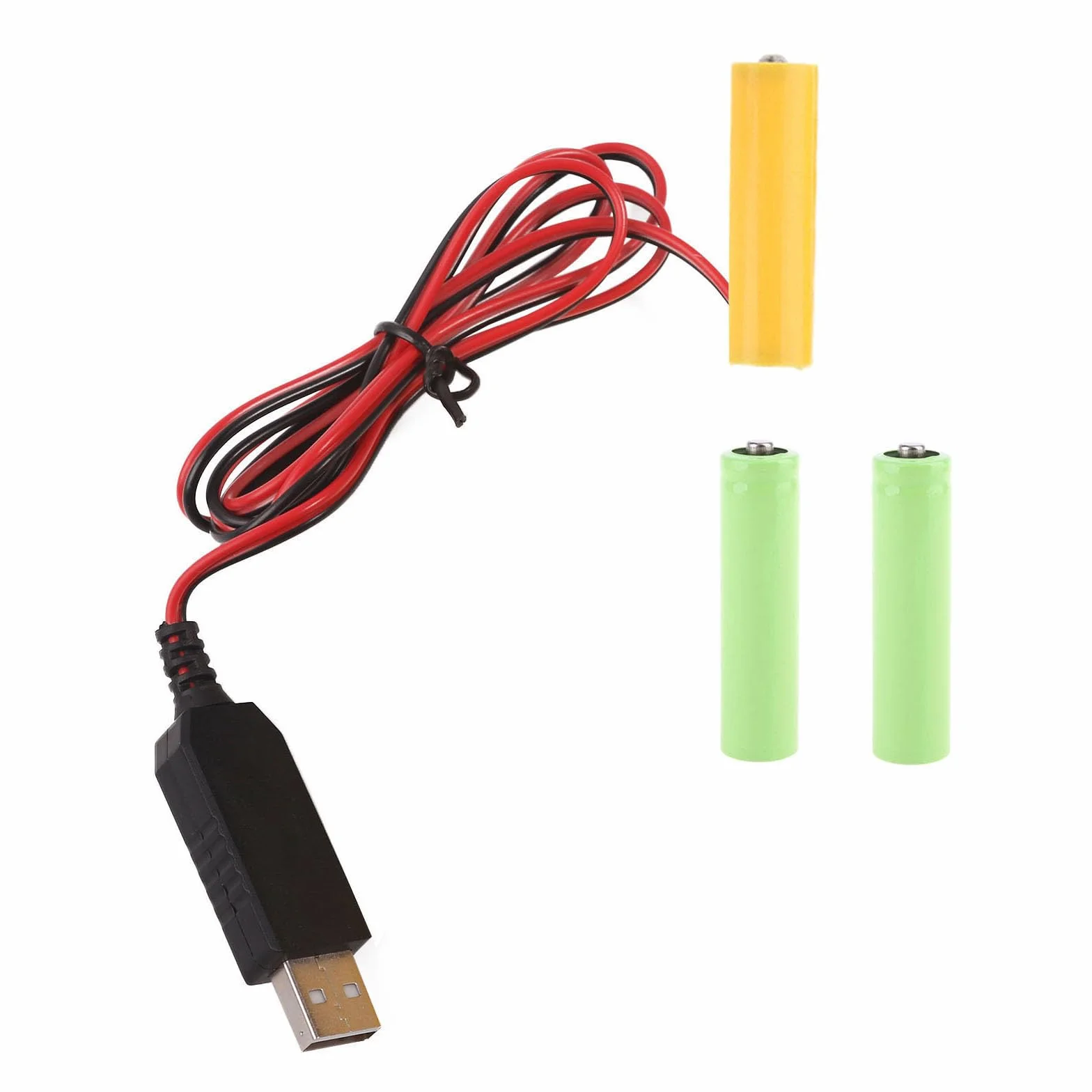 Convertitore USB 4,5V AA Eliminatore di Batteria per Luci LED Radio Giocattoli Elettronici