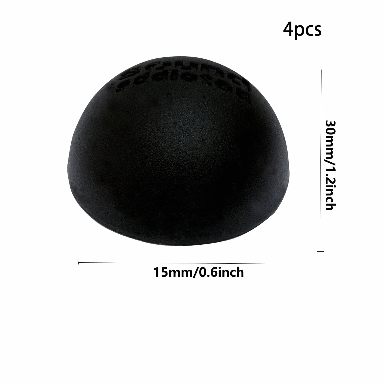 Piedini Isolanti Autoadesivi in Silicone 8 PCS 30mm x 15mm Nero Antirumore per Porte Altoparlanti