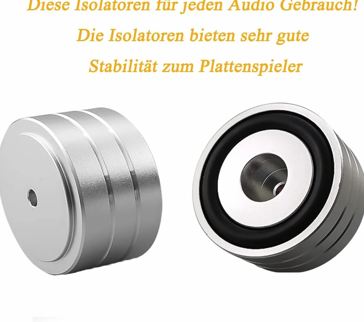 Piedini per altoparlante ammortizzatori di risonanza subwoofer HiFi 4 pezzi argento