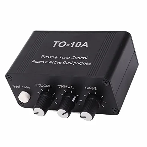 Mini Preamplificatore Audio Stereo con Controllo Tono EQ Passivo per Home Studio DJ