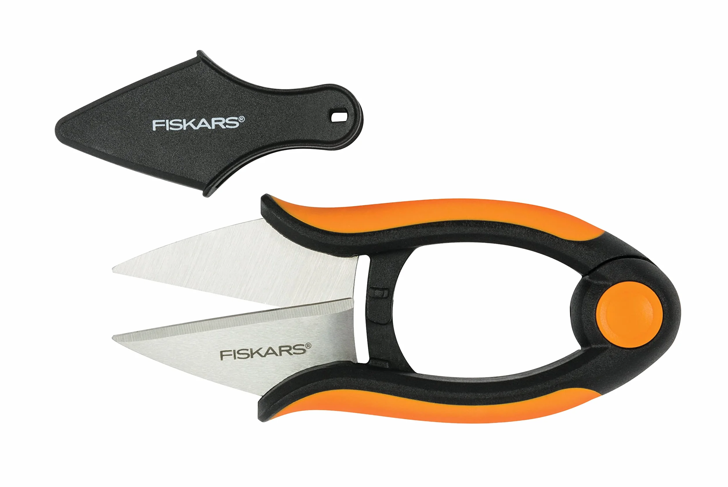Fiskars Forbici per Erbe Aromatiche, Lunghezza: 12,9 cm, Lame in Acciaio Inossidabile e Impugnatura in Plastica, Nero/Arancione, Solid, SP-220, 1063326