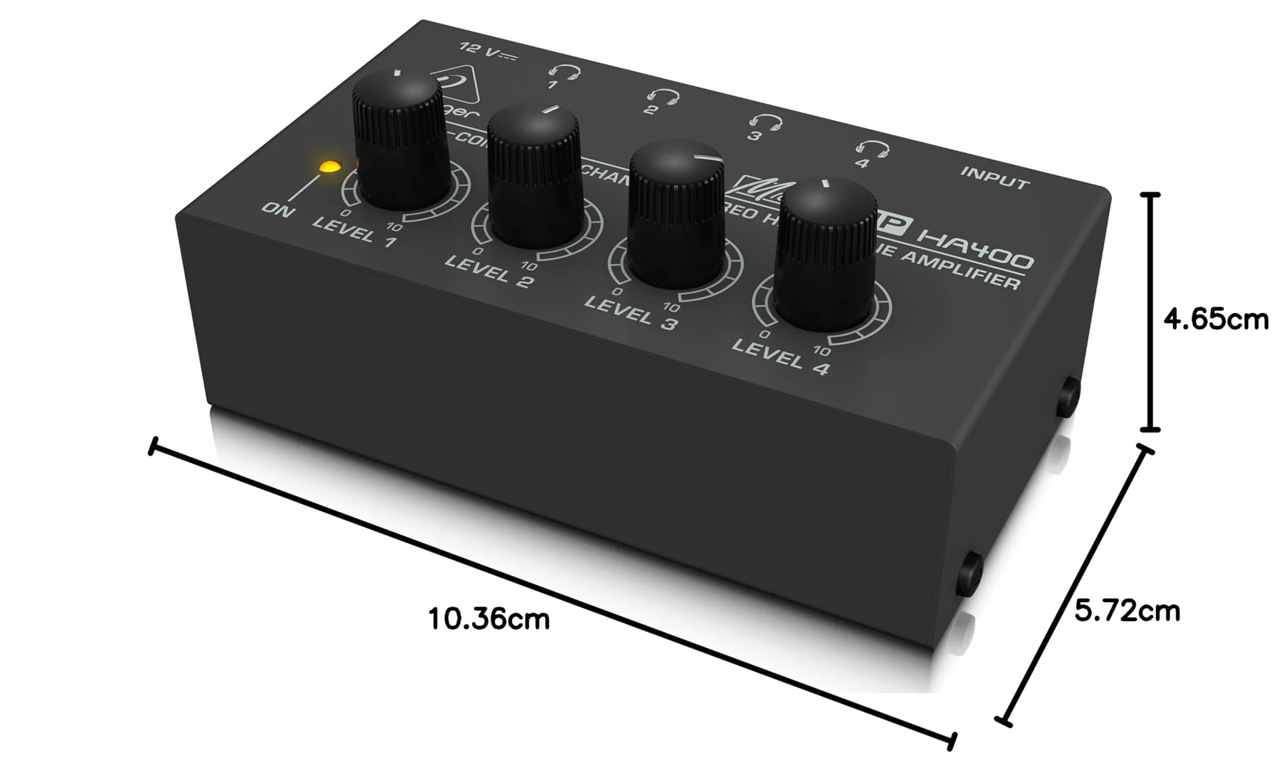 Behringer MICROAMP HA400 4-Channel Stereo Headphone Amplifier Studio Monitoring