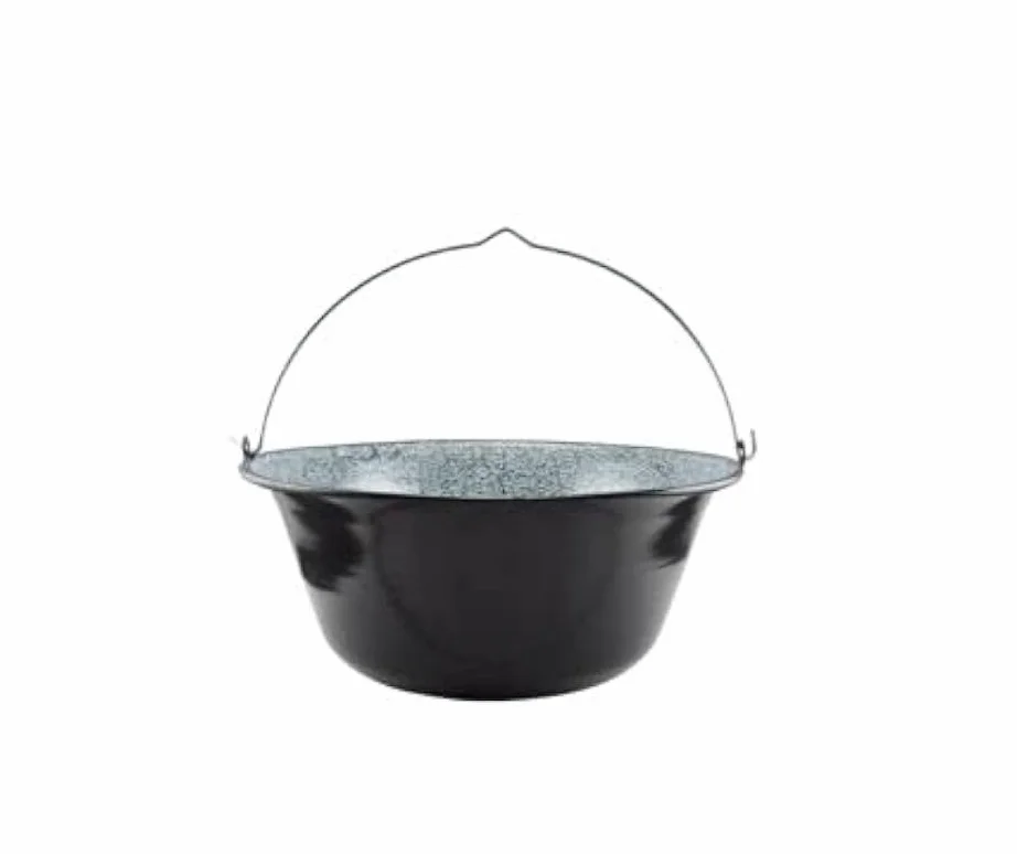 Perfect Home Pentola tradizionale ungherese per gulasch, 10 l, in acciaio smaltato, nero