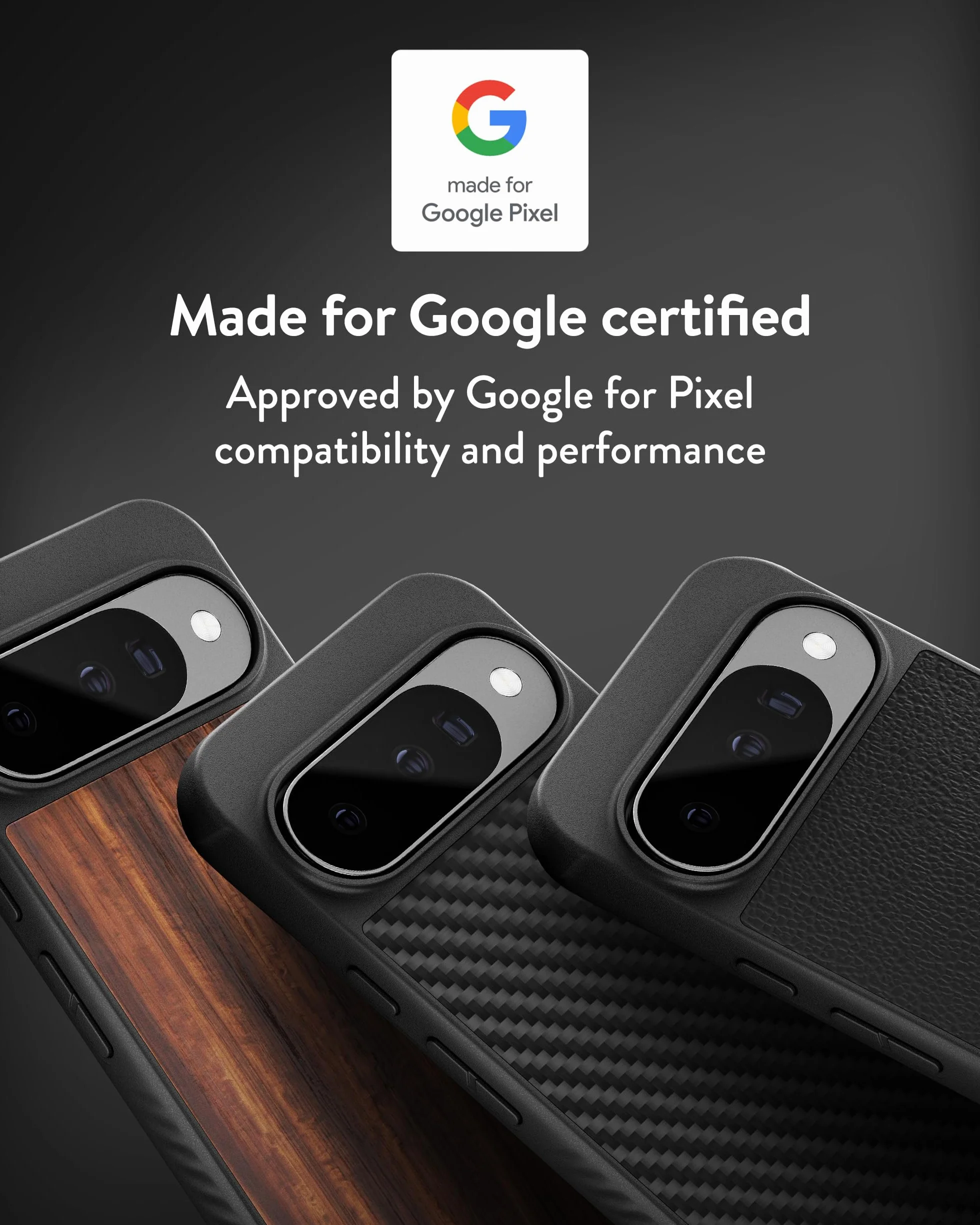 Google Pixel 10/10 Pro (2025) Custodia in Pelle Premium Magsafe Qi2 Antiurto Nera