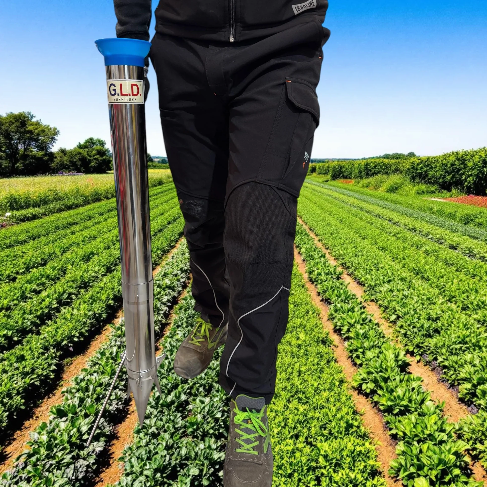 G.L.D. Forniture Trapiantatore veloce 3 bocche per piantare piantine bulbi semi piante giardino orto originale piantatore tre bocche seminatrice piantaortaggi