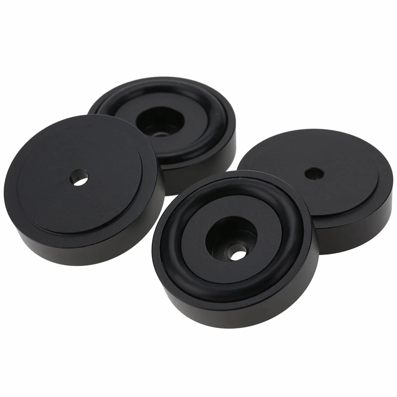 Amplificatore Piedini in Alluminio Anodizzato 4Pcs 40x10mm Nero