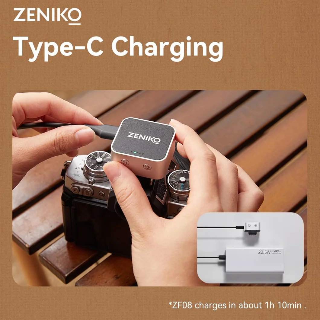 Zeniko ZF08 Flash per Fotocamera GN16 CCT 6500K Supporto Hot Shoe Universale Riciclaggio Veloce 3S