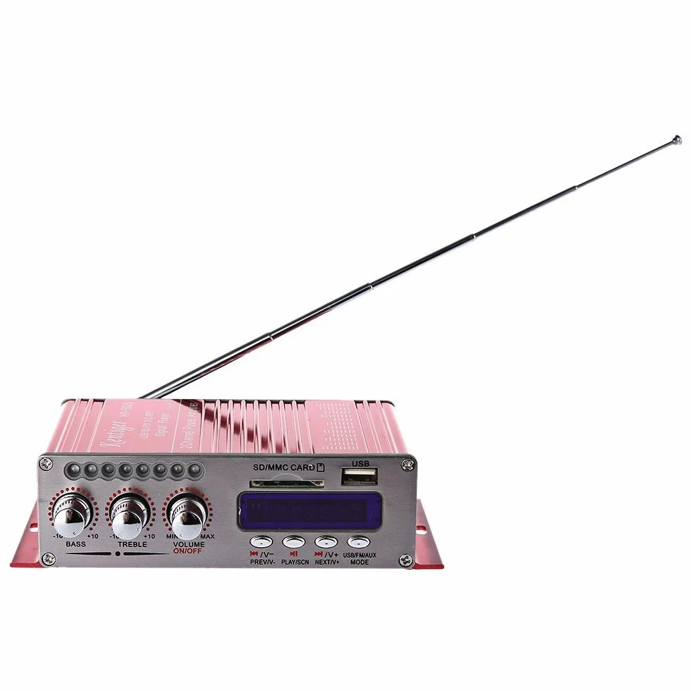 12V Hi-Fi Bluetooth stereo amplificatore audio digitale USB SD FM