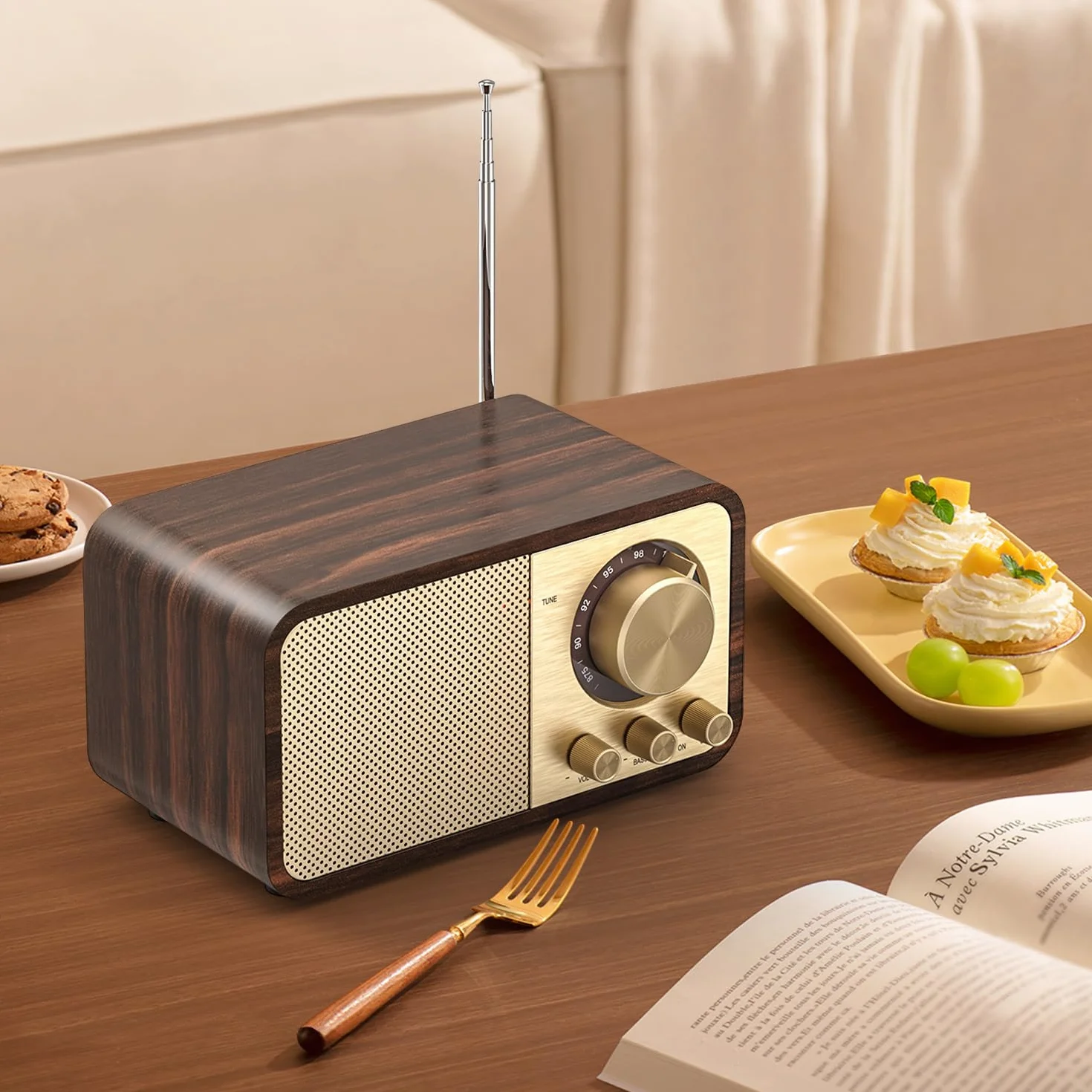 Radio Nostalgiche FM Bluetooth Vintage Cucina Camera da Letto Supporto TF AUX USB