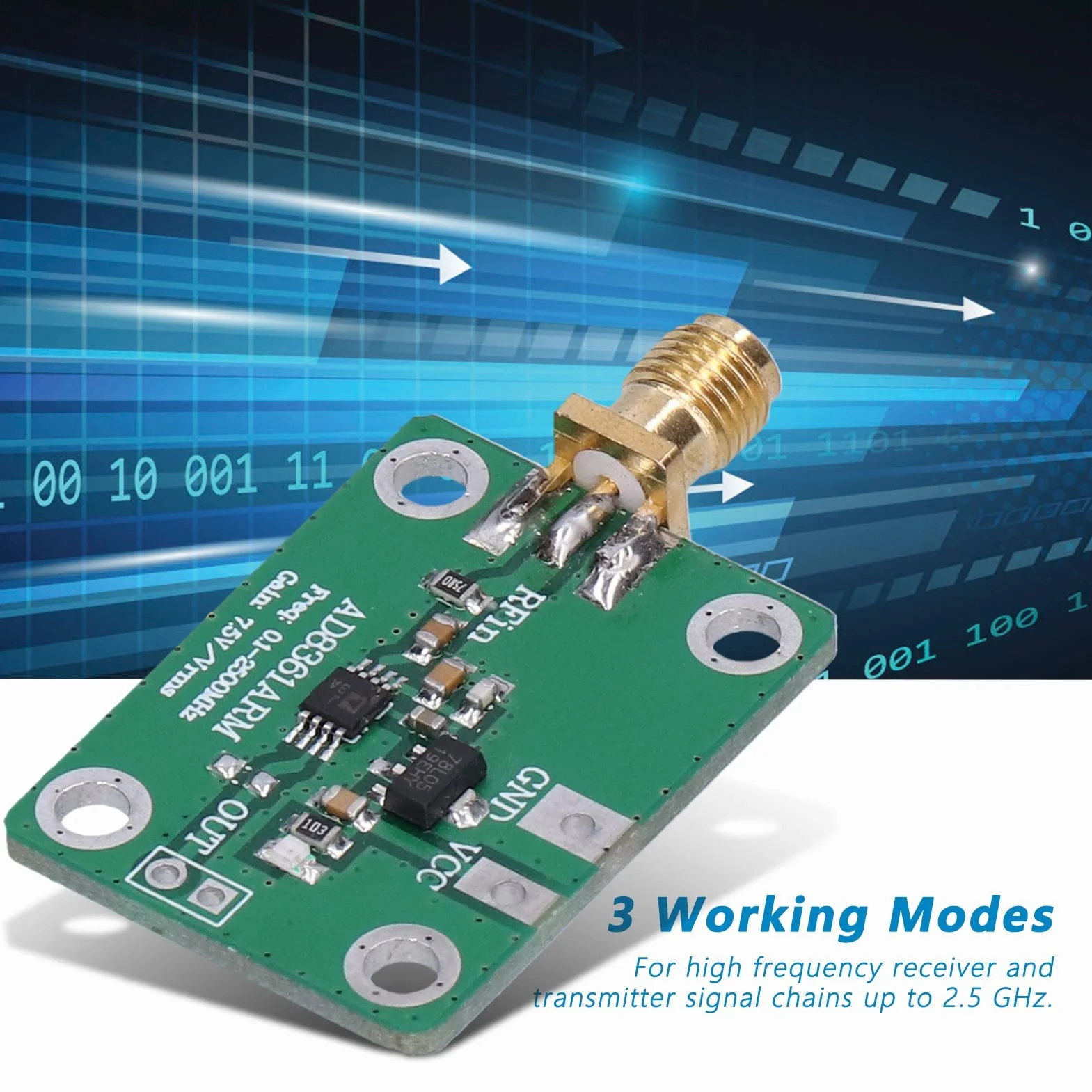 AD8361 Rilevatore logaritmico RF Misuratore di potenza 0-2.5GHz Alta precisione