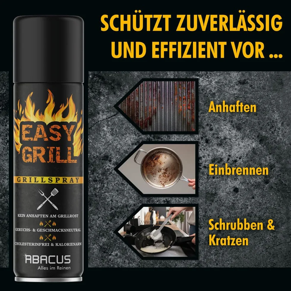 ABACUS® Spray separatore grill, spray antiaderente, spray antiaderente, separatore per barbecue, spray antiaderente, spray per barbecue, spray antiaderente, spray per barbecue, spray separatore per
