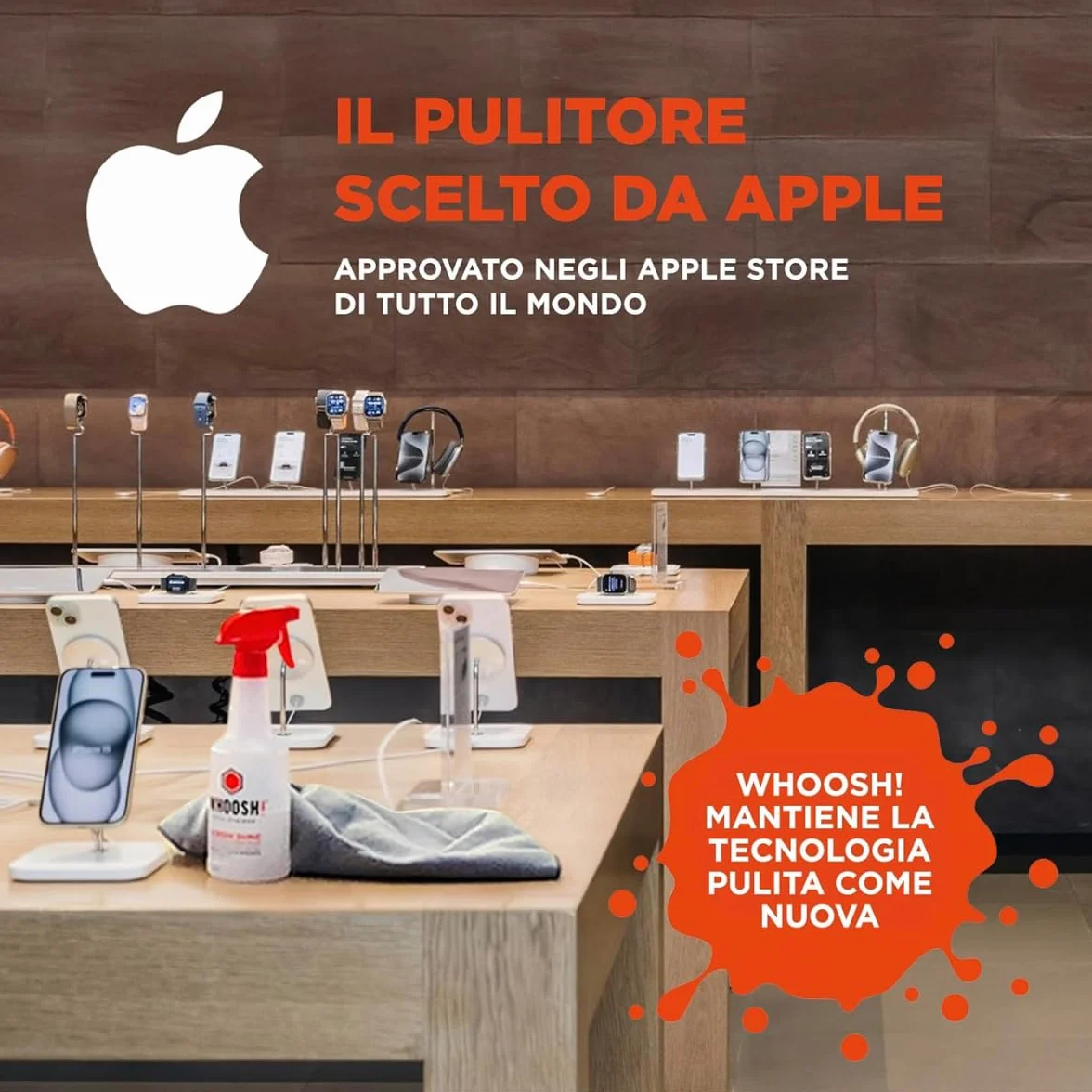 WHOOSH! Screen Shine Duo Kit 8ml+100ml Spray Pulizia Schermo per Laptop, Occhiali, MacBook
