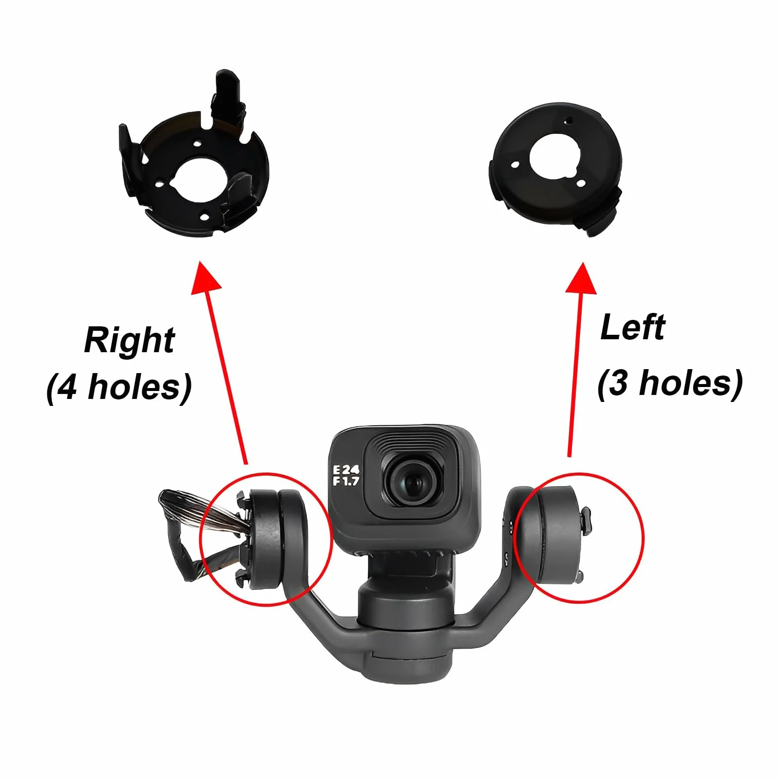 Gimbal Smorzatore di Gomma per DJI Mini 3 Pro / Mini 3, Assorbimento Ammortizzatore per Riparazione Telecamera