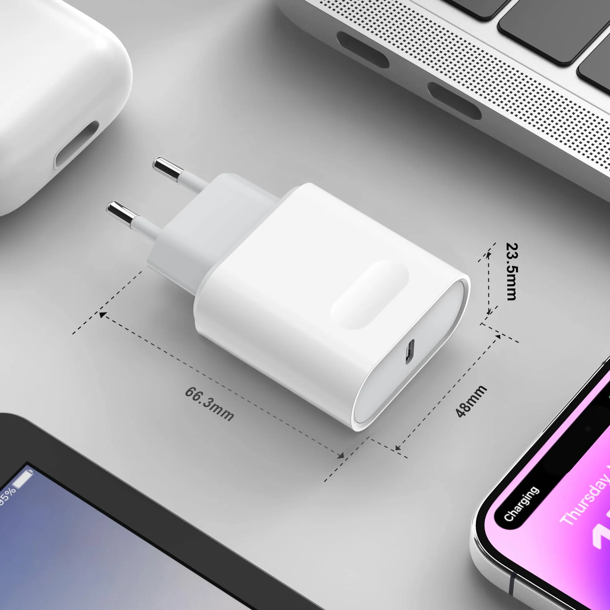 Caricatore iPhone 14/14 Pro/14 Pro Max/14 Plus/13/12/11/XS/XR/X/SE USB C Rapido 2M Cavo