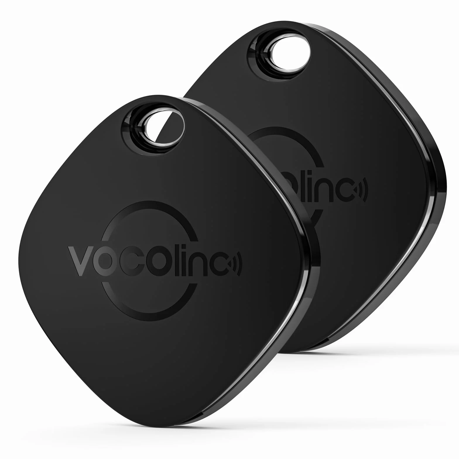 VOCOlinc Air Tag Tracker 2 Pezzi, Bluetooth Localizzatore Chiavi Compatibile con Apple Dov’è App, Trova Oggetti per Portafogli Valigie Bagagli, Batteria Sostituibile