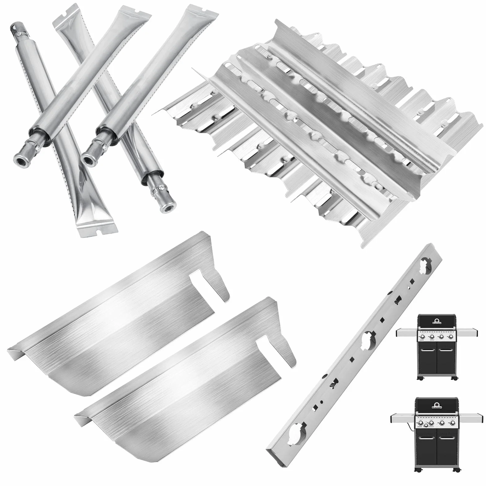 Parti di ricambio per barbecue Broil King Signet 320, Signet 20, 90, 9468-54, 9865-54, 9468-54 serie Sovereign, divisore Flav-R-Wave, scudi per bruciatori e piastre riscaldanti e starter a carbone per
