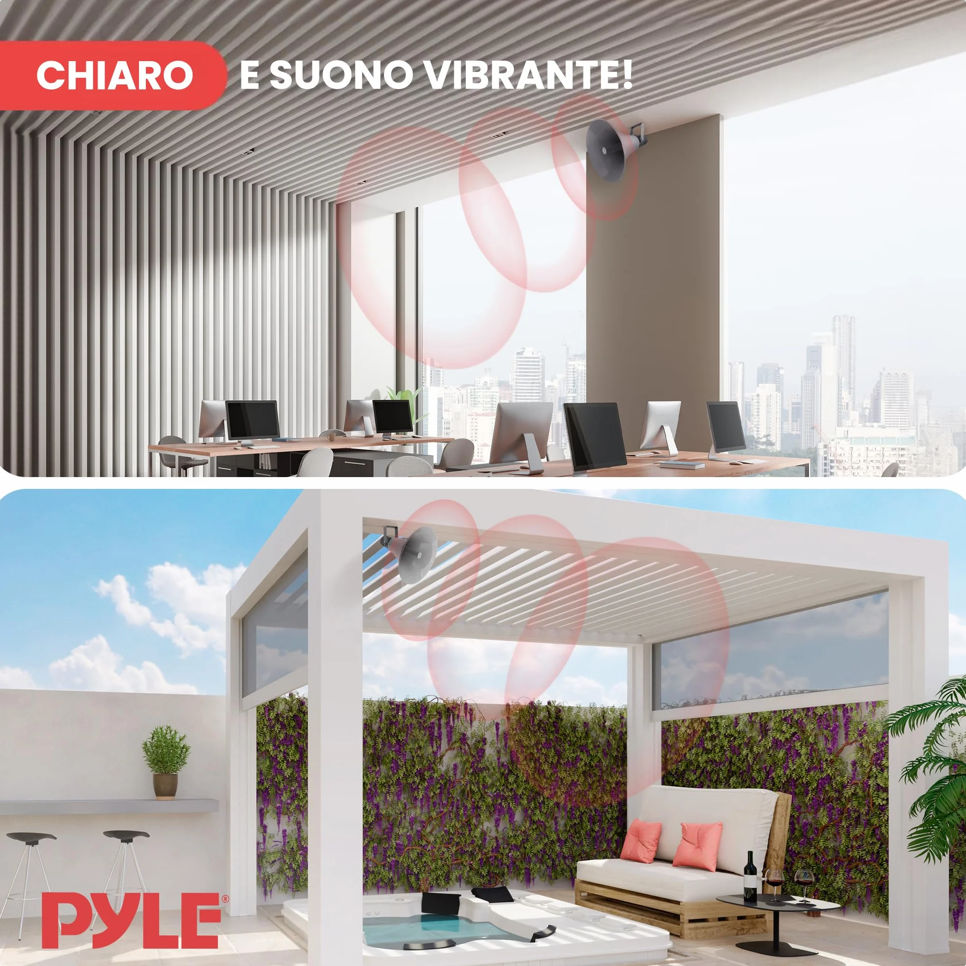 Pyle Cassa Audio Altoparlante PA 50 cm 100 W 400Hz-5KHz 16 Ohm 70V/100V