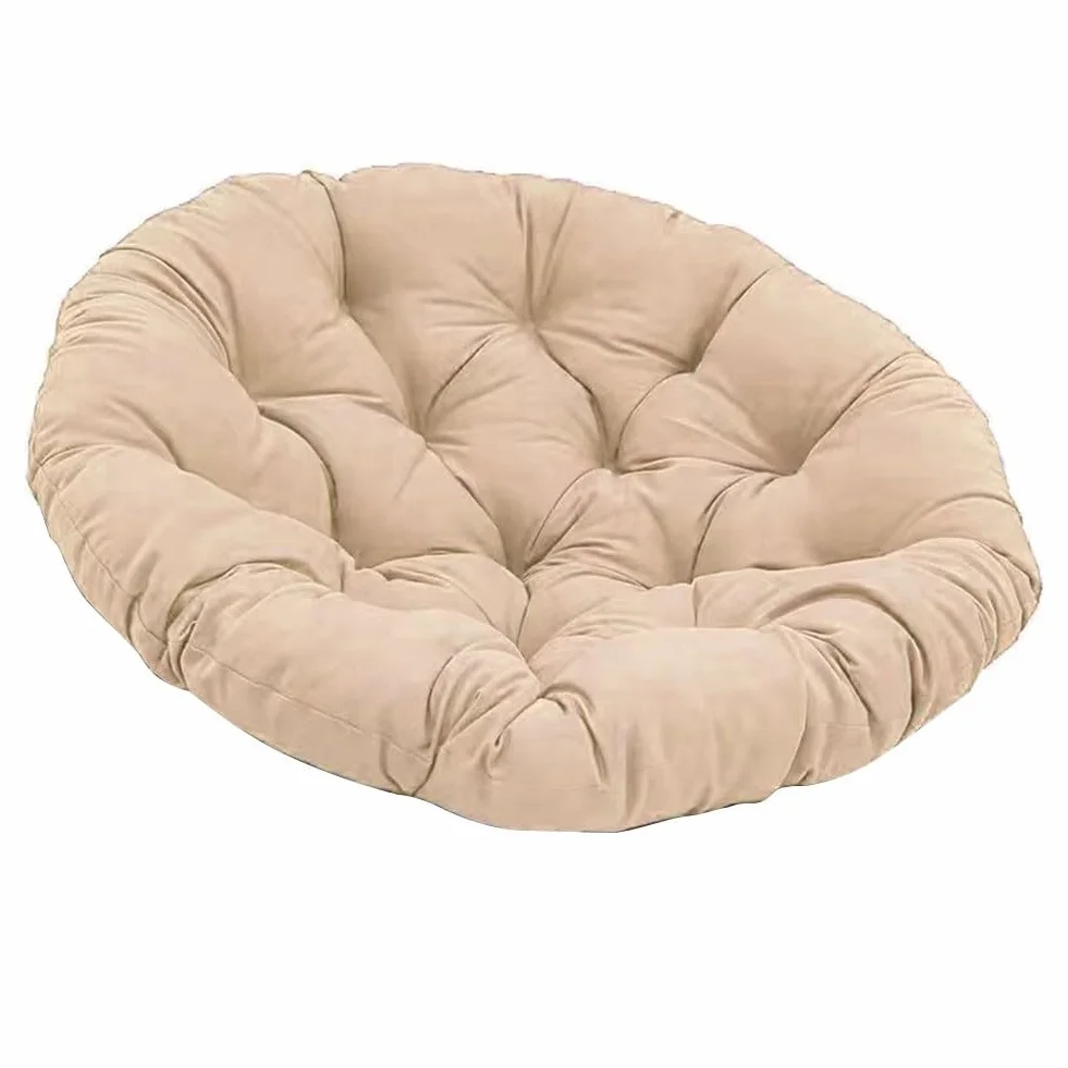 Cuscino rotondo per sedia sospesa, 60 x 60 cm, in poliestere e polipropilene, imbottito in cotone e cotone, ergonomico, per patio, sedia a dondolo, per interni ed esterni, traspirante