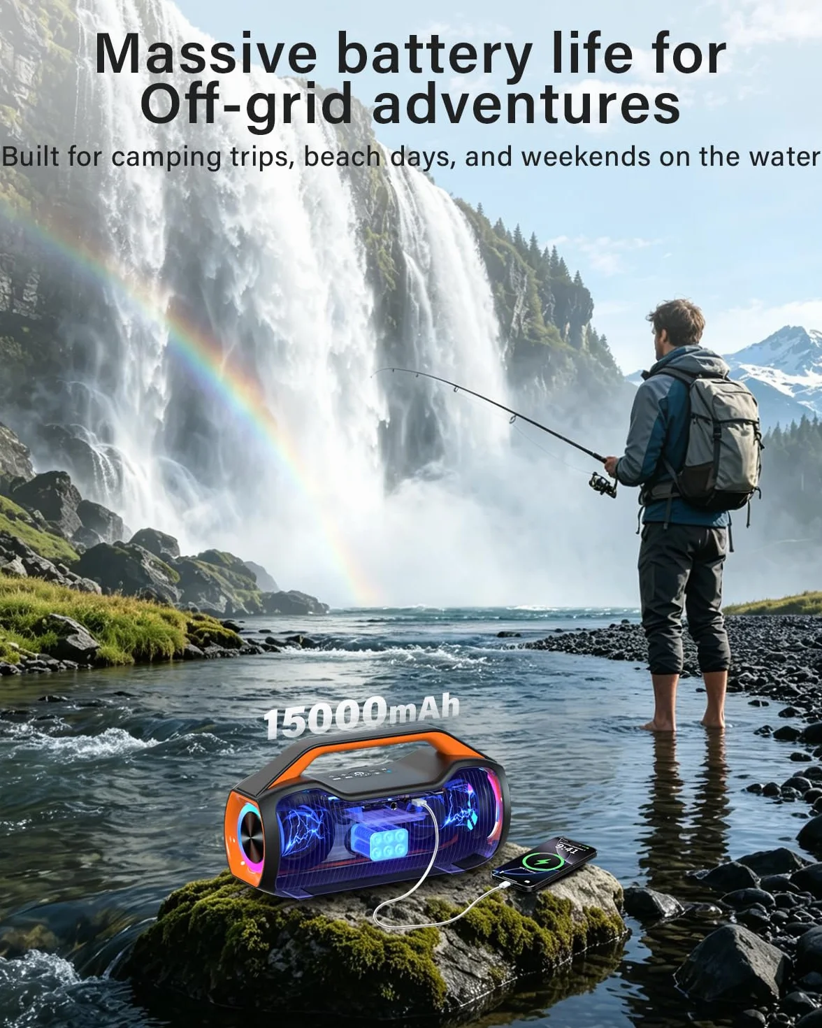 Cassa Bluetooth Portatile 200W MAX Altoparlante Wireless 2 Woofer 2 Tweeter IP65 Impermeabile DSP TWS USB TF AUX