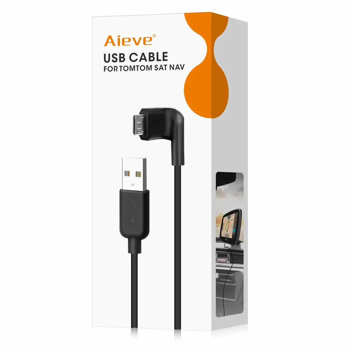 Cavo di Ricarica Micro USB per TomTom Start 42/52/62, Go 520/620, GO Live, Via Live, 1.5 m
