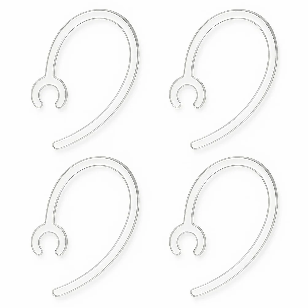 Kit 4 Ganci Universali per Auricolare Bluetooth – Compatibile 6,5mm – Asta Archetti Orecchio Trasparenti