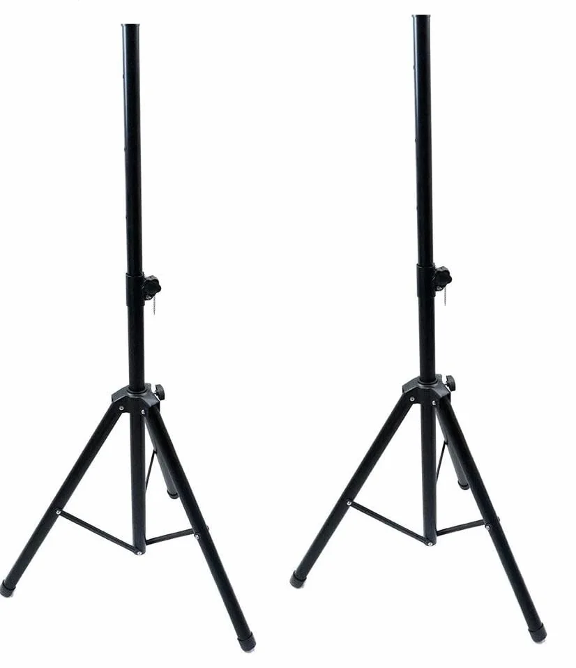2 PEZZI STATIVI TREPPIEDE CAVALLETTO SUPPORTI CASSE ACUSTICHE UNIVERSALI