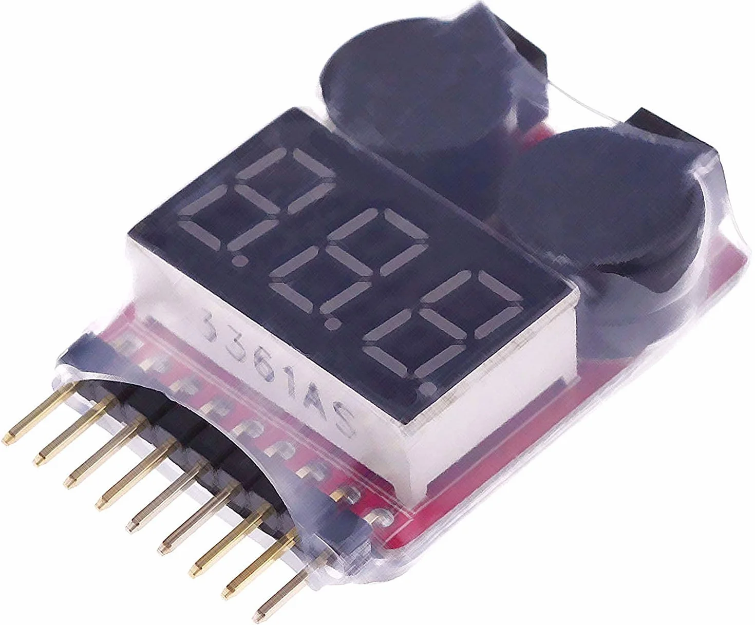 ARCELI RC 1-8s Lipo Battery Tester Monitor Low Voltage Buzzer Voltage Checker con LED per Lipo Life LiMn Li-ion (2PCS)