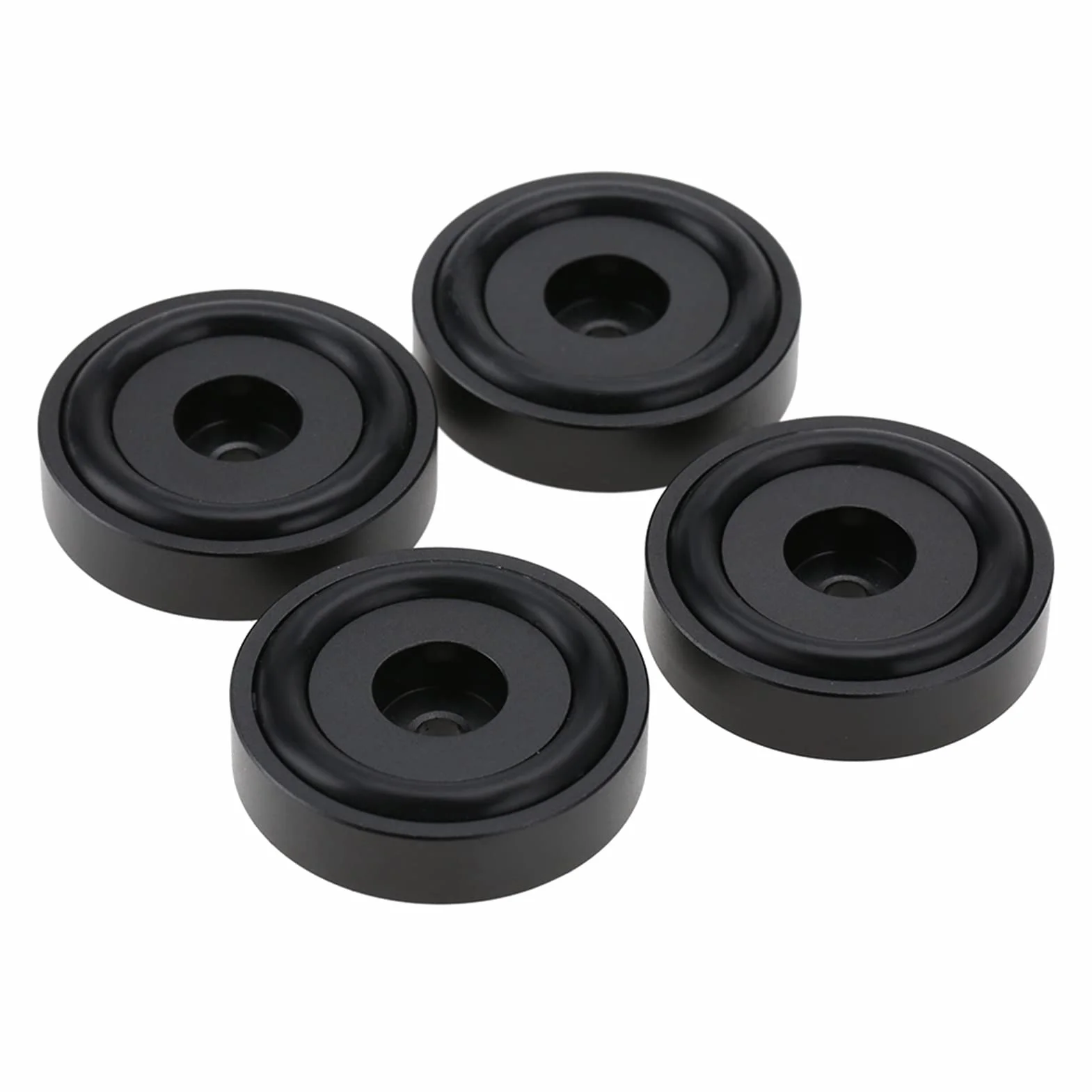 Amplificatore Piedini in Alluminio Anodizzato 4Pcs 40x10mm Nero